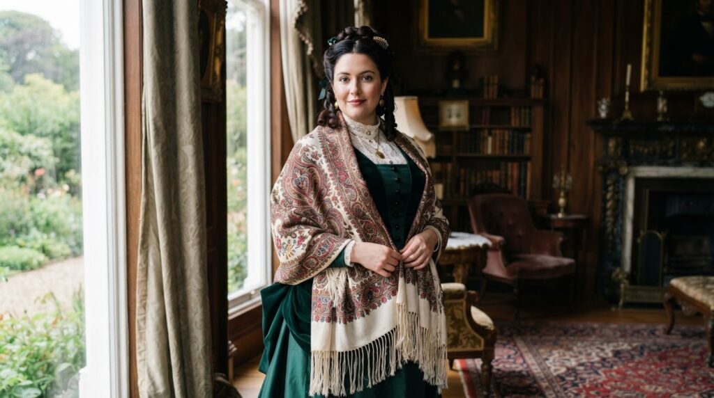nano banana 2 lite Fashion portrait photography of Ultra realistic luxury historical fashion editor 0 - Grand Boudoir Victorian Shawls: Luxurious Wraps That Shaped 19th‑Century Fashion