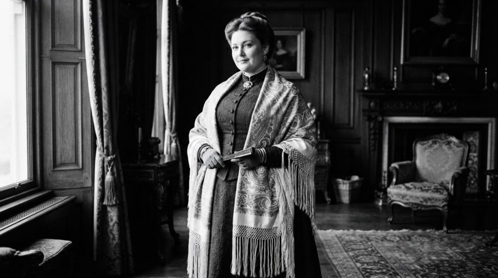 nano banana 2 lite professional black and white photography of Ultra realistic luxury historical fa 0 - Grand Boudoir Victorian Shawls: Luxurious Wraps That Shaped 19th‑Century Fashion