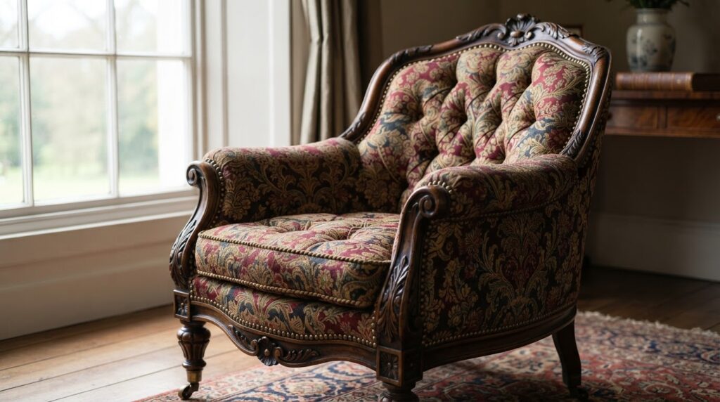 Discover the secrets woven into Victorian upholstery fabrics—luxury, symbolism, and drama hiding in every intricate thread.