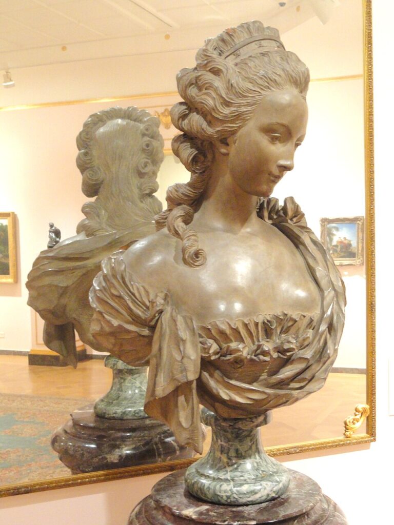 Bust of Madame Chauvire by Jean Baptiste Pigalle 1714 1785 France terracotta Museum of Fine Arts Springfield MA DSC04086 - Grand Boudoir Jean-Baptiste Pigalle: Sculptural Intimacy in Interiors