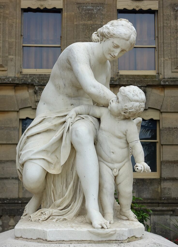 Venus arming Cupid by Jean Baptiste Pigalle 1700 1800 Waddesdon Manor Buckinghamshire England DSC07844 - Grand Boudoir Venus arming Cupid, by Jean-Baptiste Pigalle