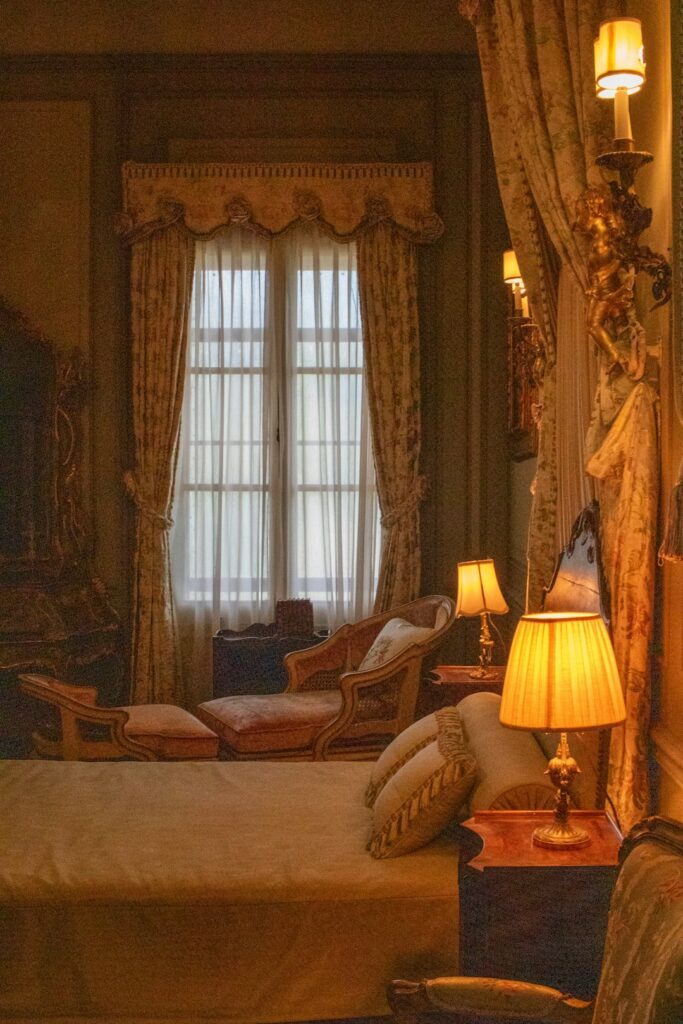 photo 1719297493975 0fa857dcc8b8 - Grand Boudoir Step into a dreamy rococo bedroom world—think gilded mirrors, plush pastels, and ornate details you never knew you needed.
