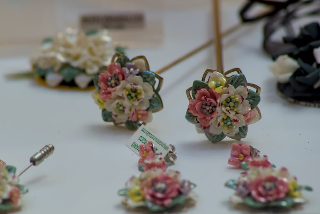 a bunch of flowers that are on a table