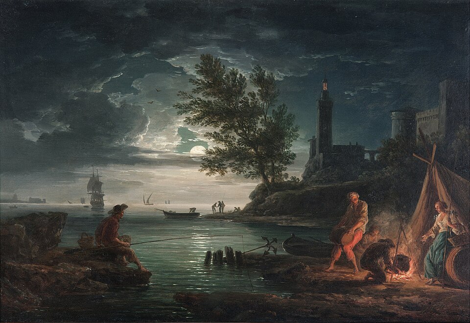 Claude Joseph Vernet The four times of day Night Google Art Project - Grand Boudoir Claude-Joseph Vernet - The four times of day- Night