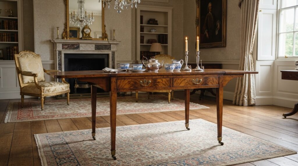 nano banana 2 lite a stunning illustration of Ultra realistic museum quality historical photograph 0 - Grand Boudoir The Pembroke Table: Intimate Elegance in English Interiors